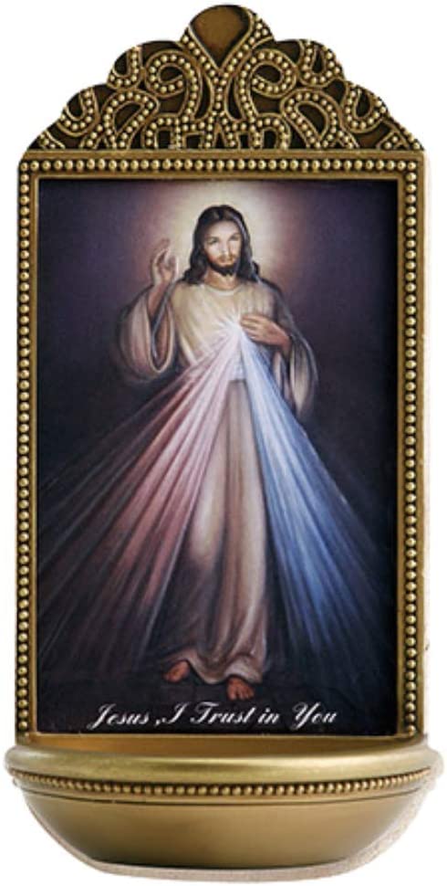 Divine Mercy 6" Holy Water Font