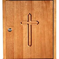 Robert Smith Plain Cross Design Wood Tabernacle, 20 Inch