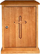 Robert Smith Plain Cross Design Wood Tabernacle, 20 Inch