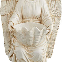 Religious Gifts Resin Guardian Angel Holy Water Font, 6 3/4 Inch