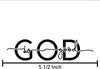 God is Good Religious Christian White Vinyl Window Decal Sticker for Cars or Laptops, 5 1/2 Inch