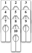Fitting Room Number Tags 30 count Numbers 1-10