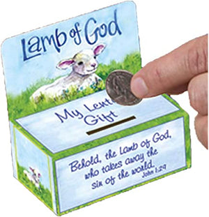 Lamb of God Lenten Offering Box, 3 Inch, Pack of 25