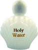 Religious Gifts Moulded Plastic Shell Shape Holy Water Bottle with Screw Top Lid, 3 oz