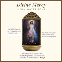 Divine Mercy 6" Holy Water Font