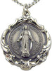 Creed Sterling Silver 1-Inch Baroque Border Medal Pendant