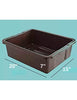 6 Pack - 20" x 15" x 7" Brown Restaurant Bar Plastic Stackable Bus Tub, Dish Bus Box