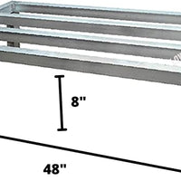 48" x 24" x 8" Aluminum Dunnage Rack 1200 Lbs Capacity Kitchen Restaurant Ba