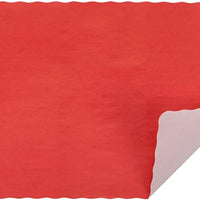 Red Colored Paper Placemat with Scalloped Edge - 1000/Case 10" x 14"