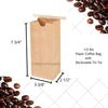 Pack of 100, Solid 1/2 Lb Kraft Tin Tie Coffee Bags with Reclosable Tin Tie For Food Packaging 7 3/4"x3 3/8"x2 1/2"