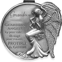 Grandson Guardian Angel Visor Clip Accent, 2-1/2-Inch, Black