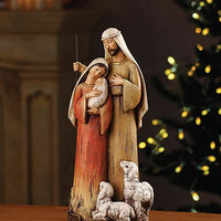 Gift Holy Family with Lambs Figurine, 12"