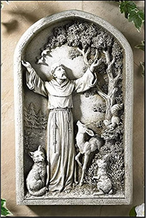 Saint St Francis Patron of Animals Peace Tree Figurine Patio Garden Home Statue