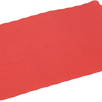 Red Colored Paper Placemat with Scalloped Edge - 1000/Case 10" x 14"