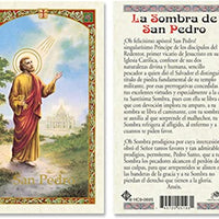 SPANISH ST PETER - SOMBRA DE SAN PEDRO LAMINATED PRAYER CARDS - 25/PKG
