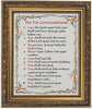 Gerffert Collection The Ten Commandments Framed Writen Inspirational Print, 13 Inch (Ornate Gold Tone Finish Frame)