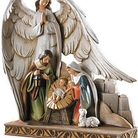 Nativity with Angel Figurine