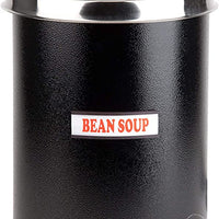6 Qt. Round Black Countertop Commercial Soup Kettle Warmer - 110V, 300W
