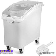 Dry Ingredient 21 Gallon Storage Bin Caster Commercial Restaurant Kitchen with Scoop