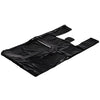 Mil Black Unprinted Embossed Heavy-Duty Plastic T-Shirt Bag - 500/Case1/6 Size .67