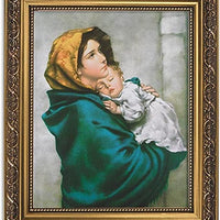 Gerffert Collection Madonna of The Streets Framed Portrait Print, 13 Inch (Ornate Gold Tone Finish Frame)