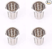 (4-Pack) Stainless Steel Perforated Flatware Silverware Holders Organizers