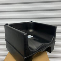 Black Dual Height NSF Stackable Restaurant Booster Seat Chair Size:12.5" x 12"