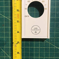 White Single Pole Line Volt Thermostat Cover w/Line Volt Thermostat Knob Set