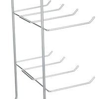 Countertop Peg Hook Display Rack in Silver 17.75 H x 10 W Inches