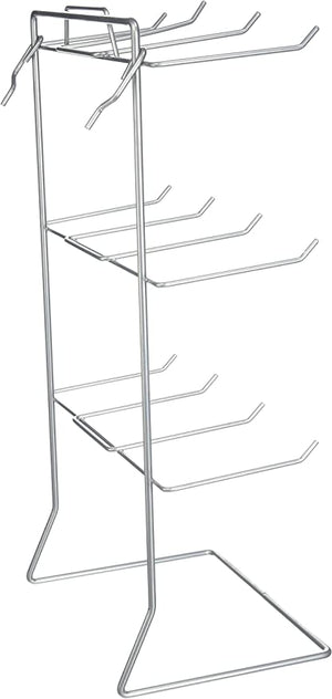 Countertop Peg Hook Display Rack in Silver 17.75 H x 10 W Inches