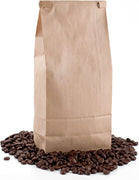 1000 Pack 1 Unit Bulk 1 lb Kraft Tin Tie Coffee Bags 4-1/4"x2-1/2"x10-1/2"
