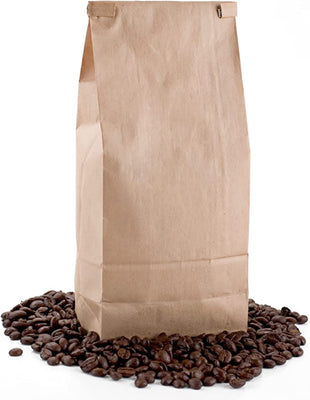 1000 Pack 1 Unit Bulk 1 lb Kraft Tin Tie Coffee Bags 4-1/4