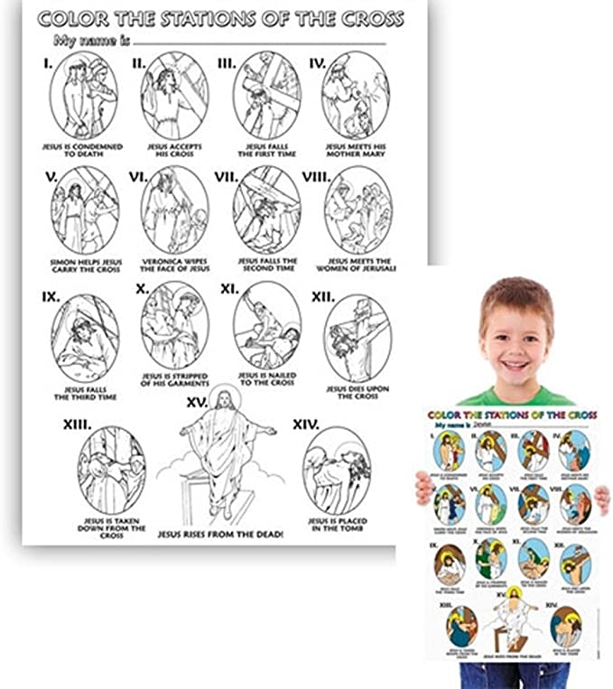 Color-Your-Own Stations of The Cross Poster - 50/pk