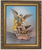 Gerffert Collection Saint Michael Catholic Framed Portrait Print, 13 Inch (Ornate Gold Tone Finish Frame)