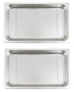 Commercial Grade Full Size Pan and Cooling Rack/Pan Grate Set for Standing Heat Lamps