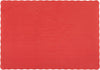 Red Colored Paper Placemat with Scalloped Edge - 1000/Case 10" x 14"