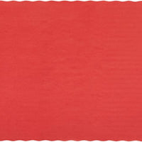 Red Colored Paper Placemat with Scalloped Edge - 1000/Case 10" x 14"