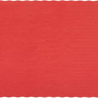 Red Colored Paper Placemat with Scalloped Edge - 1000/Case 10" x 14"