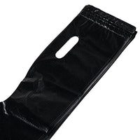 Mil Black Unprinted Embossed Heavy-Duty Plastic T-Shirt Bag - 500/Case1/6 Size .67