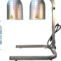Avantco Commercial Portable W62 Heat Lamp Food Warmer 2-Bulb Free-Standing