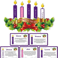 Magnetic Advent Wreath and Candles for Christmas Decoration for Refrigerator