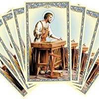 St. Joseph the Worker Holy Card - Prayer to St Joseph the Worker on the back (10 pack)