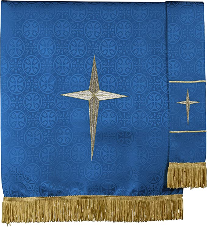 Christian Brands Maltese Jacquard Pulpit Scarf - Blue