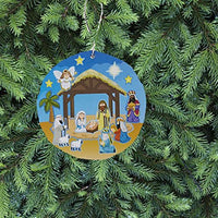 Create Your Own Nativity Sticker Christmas Ornament Classroom Activity Craft Kit, Pack of 36