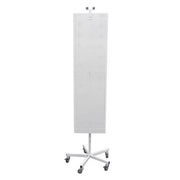 White Metal Pegboard Rotating Floor Spinner Magnet Hooks Display Rack