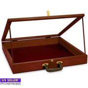 24"W x 36"L x 4"D - Retail Portable Cherry Finish Wood Showcase