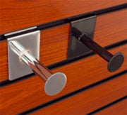 10 PACK - 3" Garment Hook For Slatwall - CHROME