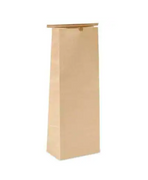Pack of 100 Solid 5 Lb Kraft Tin Tie Coffee Bags 6-1/2X4X18" For Food Packaging
