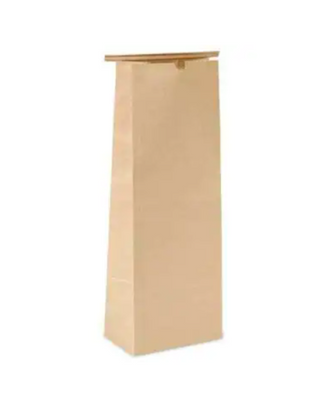Pack of 100 Solid 5 Lb Kraft Tin Tie Coffee Bags 6-1/2X4X18