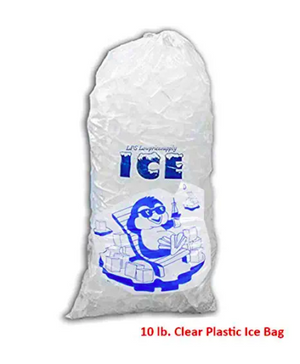 1000 CASE 10 Lb Clear Plastic Ice Bags Store Machine Commercial Barcode